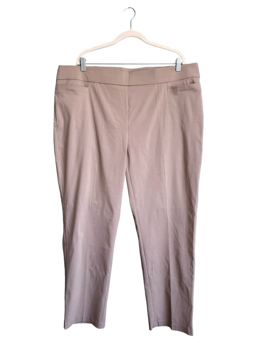 Briggs New York Pull On Dress Pants Light Beige Tan Women’s Size‎ 22WS NWOT